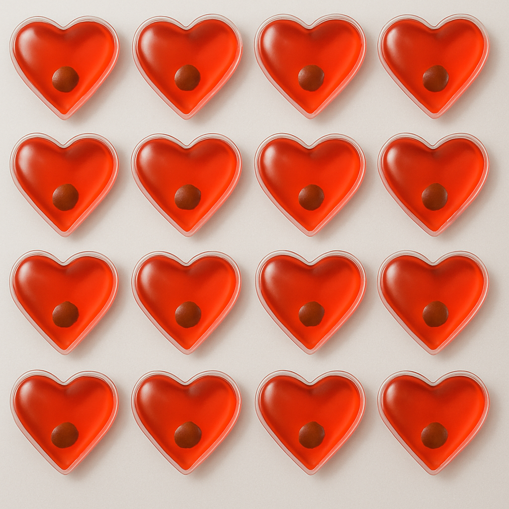 20 Adet Kalp Şekilli Jel El Isıtıcı | Sihirli Cep Sobası | Toplu Alım – Kamp ve Hediyelik İçin Uygun