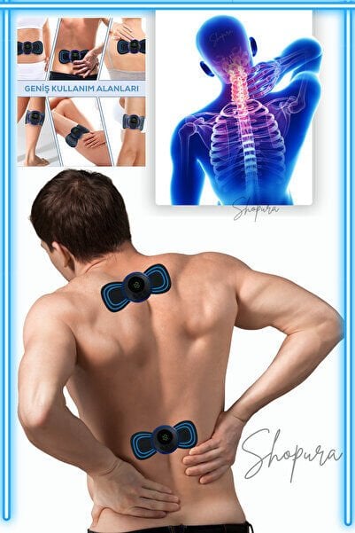 Pedli Masaj Aleti Bel Sırt Bacak Kol Titreşimli Şarjlı Taşınabilir Tens Masaj Cihazı
