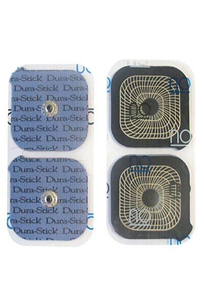 Compex Dura-stick 5x5cm Çıtçıtlı Dikdörtgen Tens Elektrod Pedi / 4 Lü Paket
