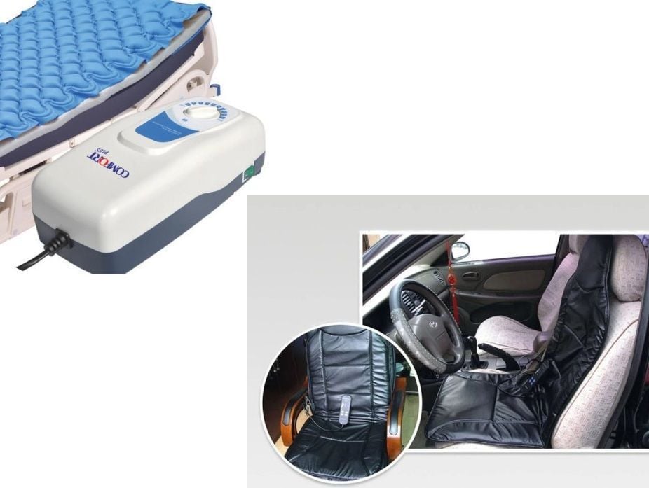 Bası Yarası Olan Hastalar İçin Baklava Dilimli Havalı Yatak + Isıtmalı Masaj Minderi HEDİYE