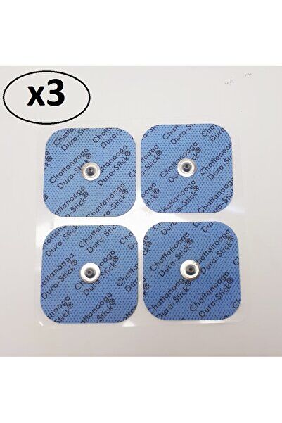 Durastick Çıtçıtlı Tens Elektrot Pedi 5 X 5 Cm 4'lü 3 PAKET