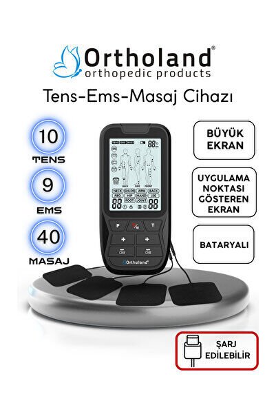 Portatif 2 Kanallı Ems Masaj Cihazı, Bataryalı Fizik Tedavi Cihazı