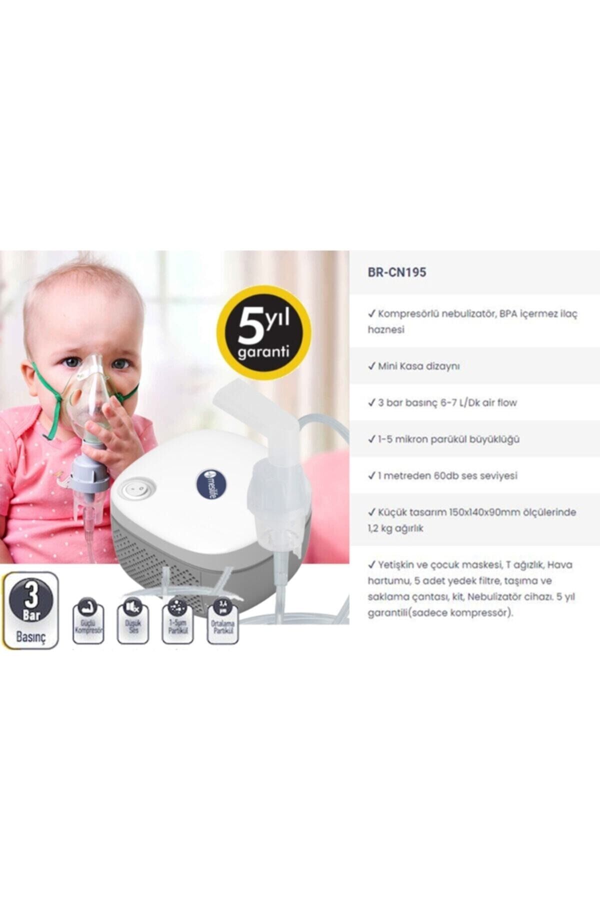 Br-cn195 Kompresörlü Nebulizatör