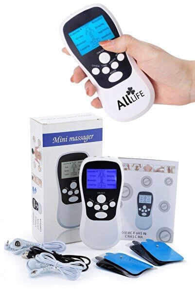 Çift Kanallı 4 Pedli Taşınabilir Fizik Tedavi Tens Cihazı Masaj Aleti