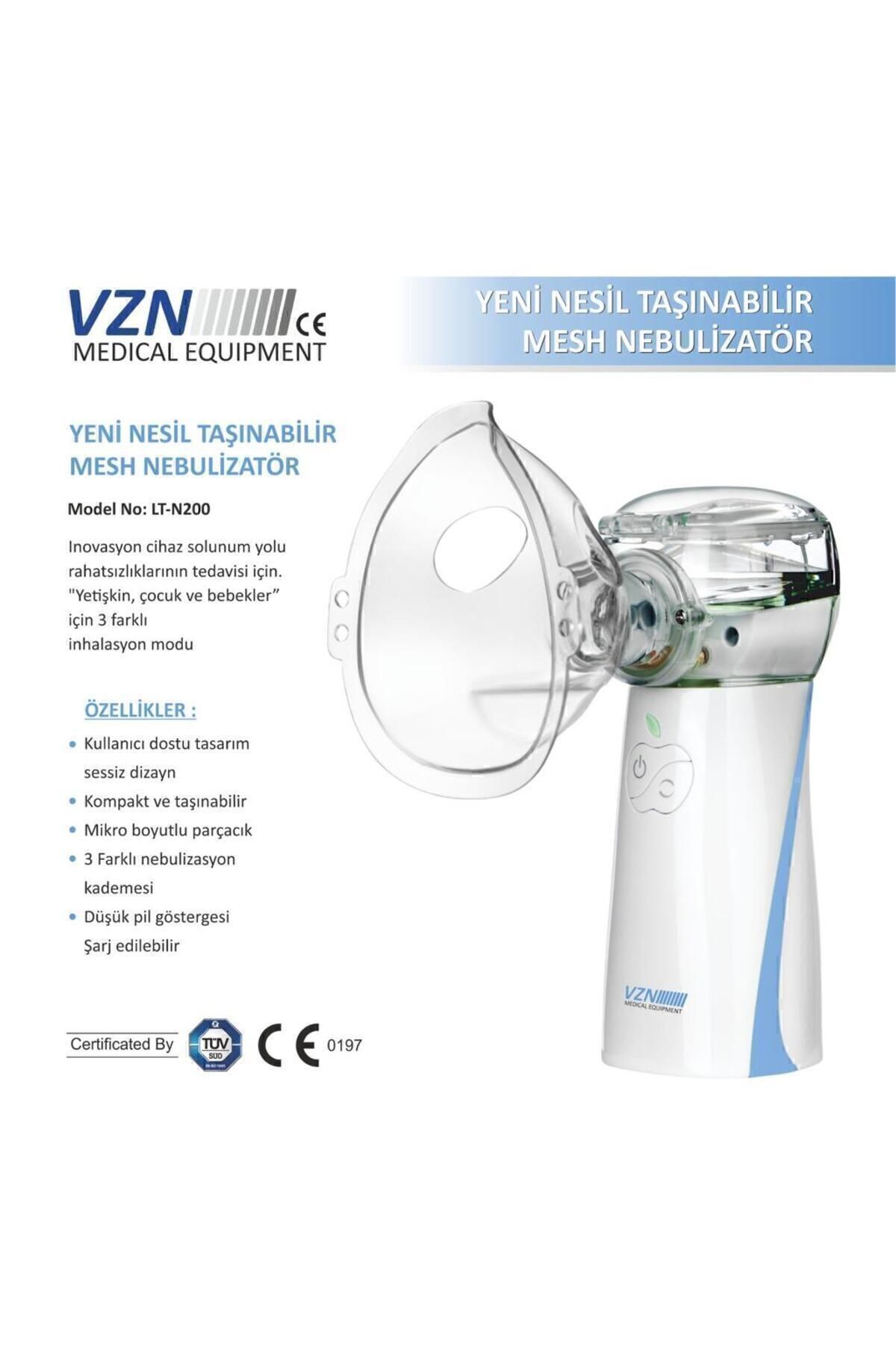 Taşınabilir Yeni Mesh Nebulizatör Şarjlı,Ayarlanabilir 3 Kademeli(LT-N200)