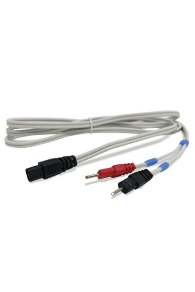 Kas Geliştirici Fitness Tens Cihazı Kablosu Düz Giriş Soket Uçlu (1 Adet) Beyaz