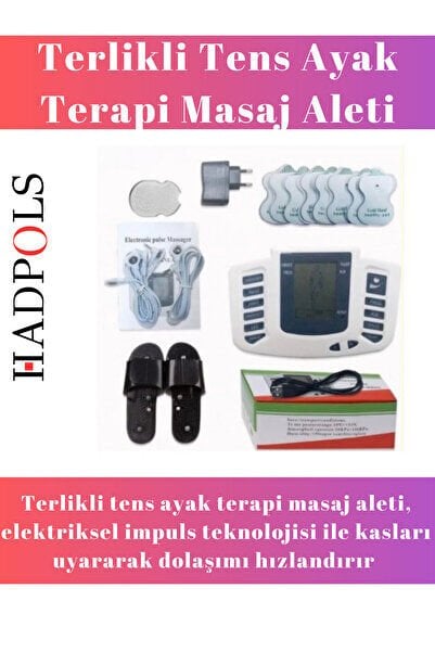 #MasajTerliği Elektriksel İmpuls Kas Rahatlatıcı Sinir Nokta Terlikli Tens Ayak Terapi Masaj Aleti
