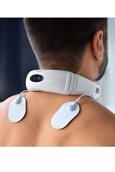 Elektrikli Boyun Masaj Aleti Cihazı Omuz Darbe Masajı Servikal Isıtma Tens Yoğurmalı Kas Aleti