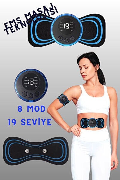 Ems Teknoloji Kelebek Masaj Aleti 8 Mod 19 Seviyeli Tüm Vücut Kas Masaj Cihazı