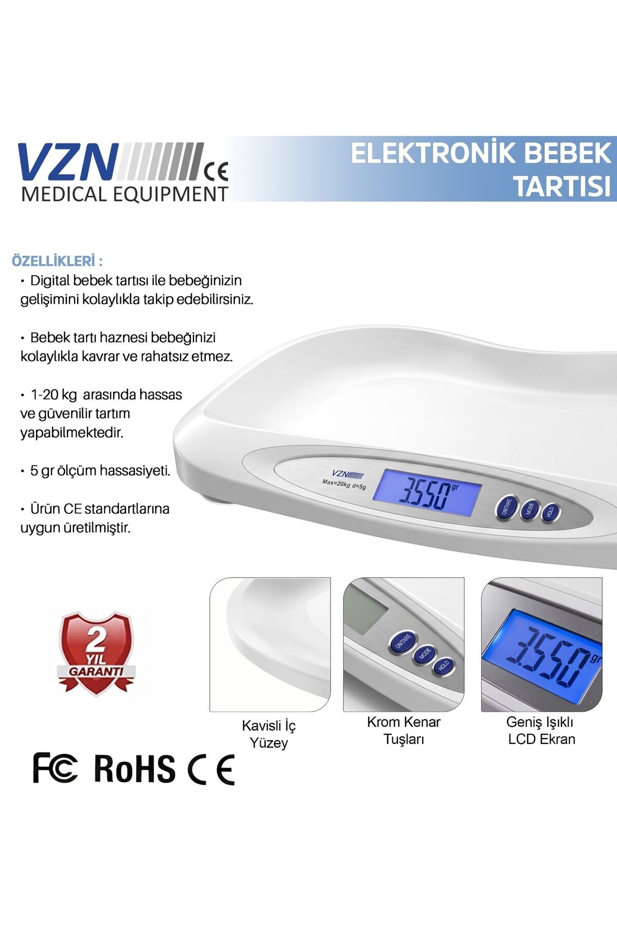 Y526 Dijital Bebek Tartısı