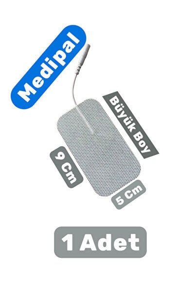 1 Adet 9x5 Cm Universal Büyük Boy Kablolu Tens Pedi - Tens Elektrot Pedi - Yedek Tens Elektrodu