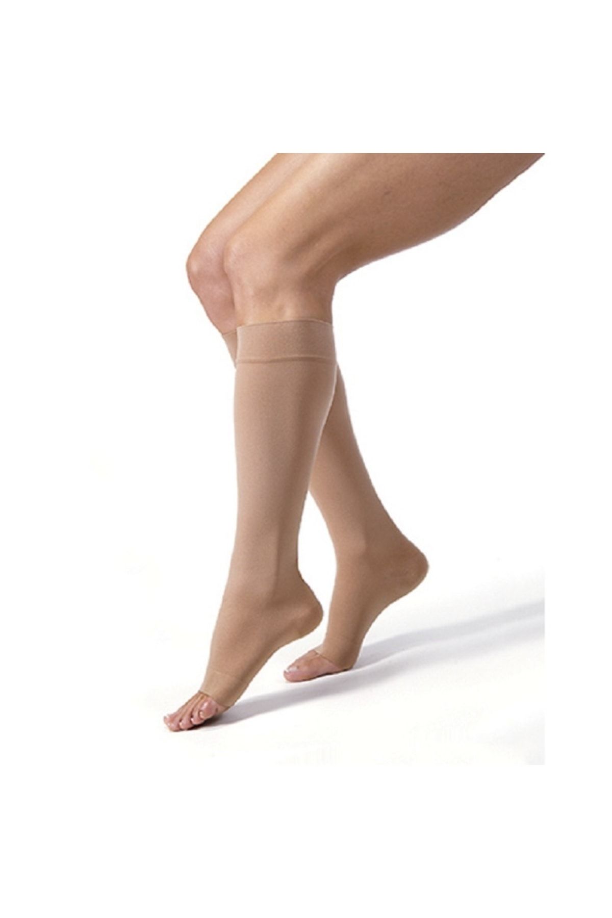 Dizaltı Burnu Açık Ccl2 Bej Varis Çorabı