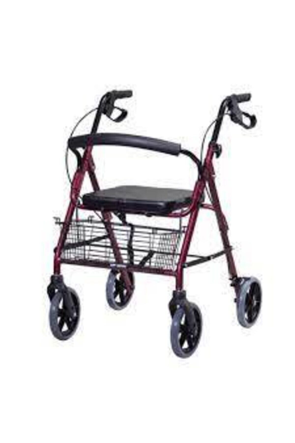 Arkalıklı Tekerlekli Yürüteç Walker Hasta Yürüteci Rollatör