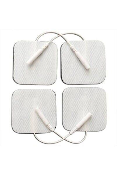 8 Adet Kablolu/Soketli Tens Pedi Elektrodu 5x5cm Kare, Sağlık ve Medikal Kullanımına Uygun