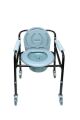 KİFİDİS KY696 Kifidis Tekerlekli Tuvaletli Banyo Sandalyesi AGSTWC005  Siyah / Black