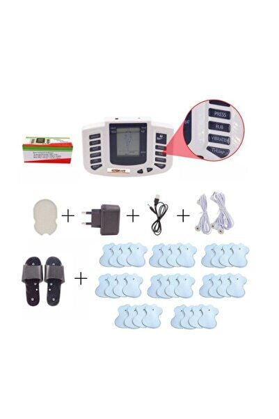 Tens Cihazı Full Seti - Tens Cihazı Terlik Kablolar 32 Adet Elektroped