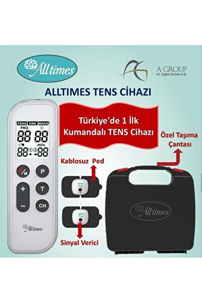 Şarjlı Kablosuz Ped Özellikli Tens Cihazı 1 Çift Ped Hediye Tens Pedi Fizyoterapi Tens