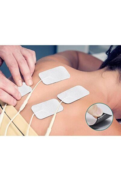 5 Paket, 20 Adet Güçlendirilmiş 5x9 cm Tens Elektrod Pedi, Yapışkanlı, Kumaş Yüzey