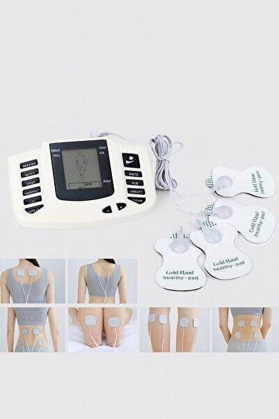 DİJİTAL YAPIŞKAN PEDLİ FİZİK TEDAVİ TENS CiHAZI MASAJ ALETİ 4 MOD 8 GÜÇ SEVİYESİ MASAJ FİZYOTERAPİ