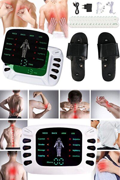 Yaşlılar Için Elektrikli 4 Pedli Dijital Ekranlı 8 Modlu Masaj Terapi Vücut Gençleştirici Tens Cihaz