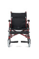 DM-337 Transfer Tekerlekli Sandalye Bordo | 50cm Oturum,Alüminyum Gövde,Katlanır Sırtlı