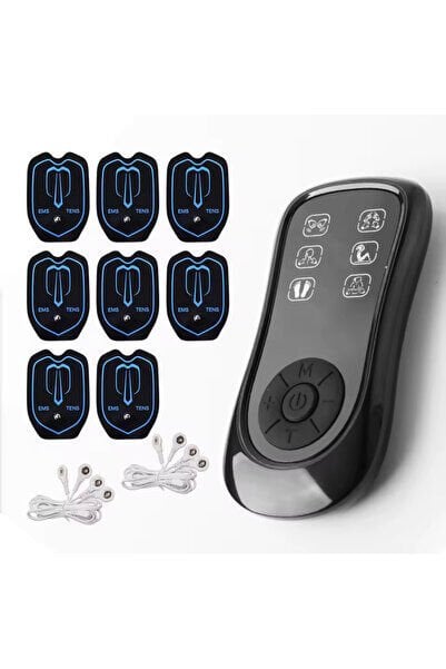Fizyoterapi Ems Tens Cihazı 6 Modlu 8 Pedli Profesyonel Dijital Led Ekran