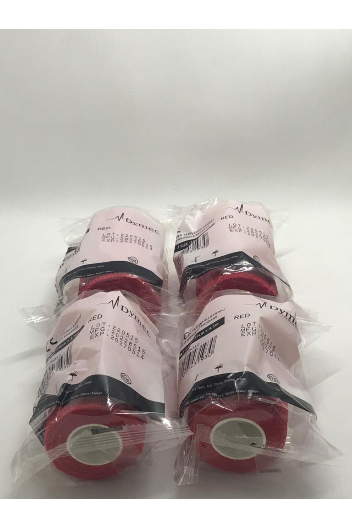 Kendinden Yapışkanlı Bandaj Kırmızı Ebat: 10cm X 4.5m 12 ADET