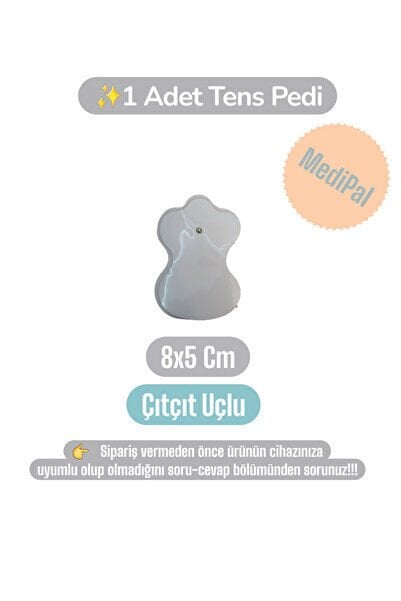 1 Adet 8x5 Cm ÇITÇIT Uçlu Tens Pedi - Tens Elektrot Pedi - Tens Elektrodu