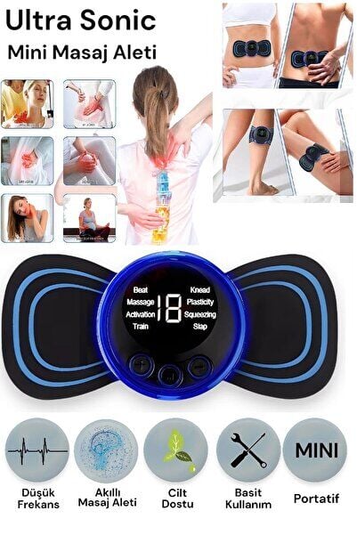 EMS Elektrikli Tüm Vücut Masaj Cihazı Şarjlı Taşınabilir 8 Modlu