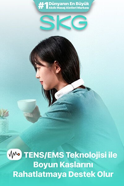 4356E Özel Isı Terapisi-Termoterapi TENS EMS Frekans Destekli Boyun Masaj Aleti, Taşınabilir