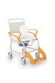 Banyo Tuvalet Sandalyesi Turuncu |Soft Minderli,4 Frenli Teker,Paslanmaz Gövde DM-8088C