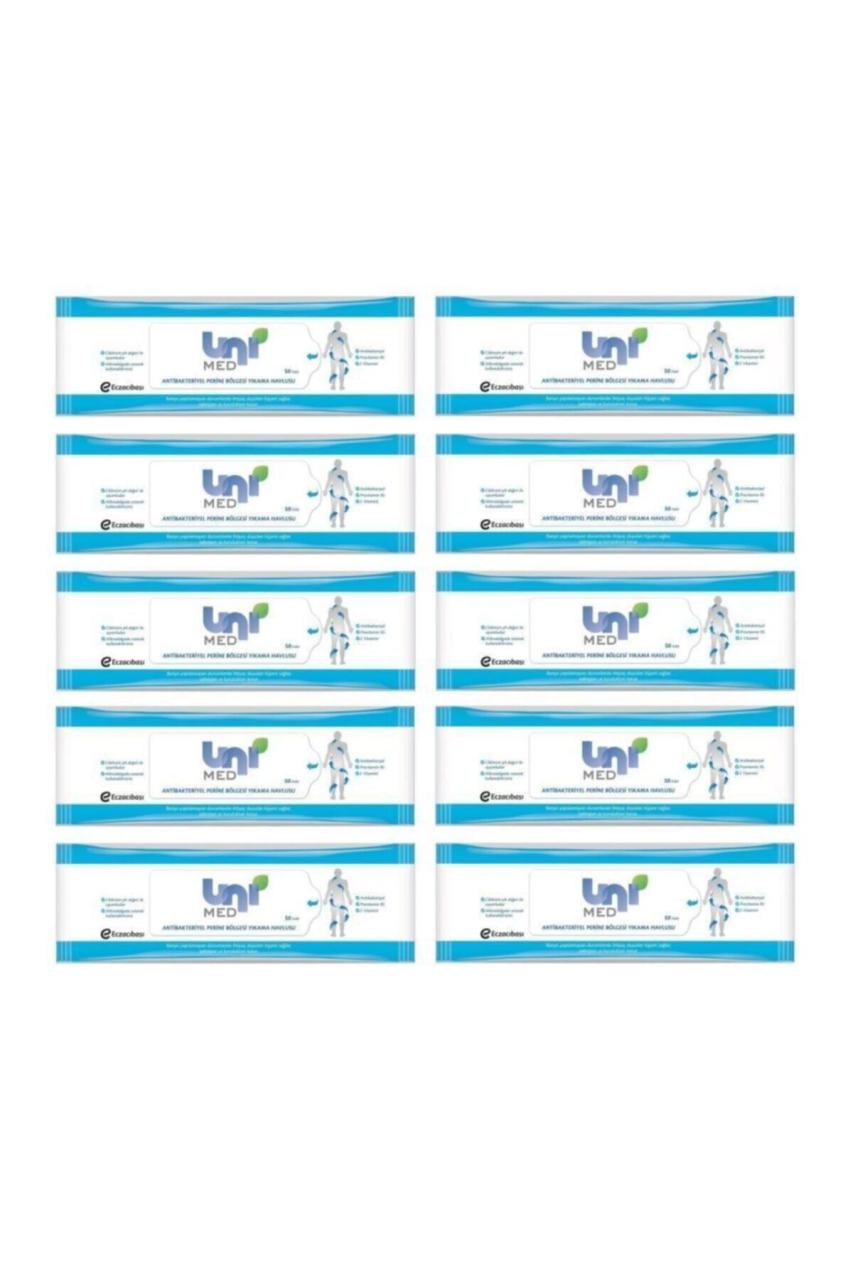 Unimed Antibakteriyel Perine Bölgesi Yıkama Havlusu 50 Li 10 Paket