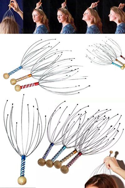 Pençe Başı Masajı Ahtapot Başı Kafa Derisi Boyun Ekipmanları Stres Salınımı Rahatlama Masajı Tens