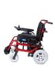 Akülü Sandalye Bordo | 340W Motor, Yatar Sırt, Katlanır Alüminyum Şase, 130 kg, Allure
