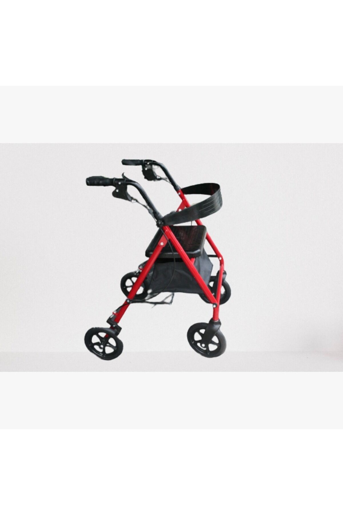 Alüminyum Walker ( Rollator ) 4 tekerli sepetli yaşlı yürüteci frenli çantali yürüteç