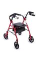 Alüminyum Walker ( Rollator ) 4 tekerli sepetli yaşlı yürüteci frenli çantali yürüteç