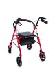 Alüminyum Walker ( Rollator ) 4 tekerli sepetli yaşlı yürüteci frenli çantali yürüteç