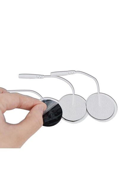 Yuvarlak Elektrot 3.2*3.2 Cm Tens Cihazı Pin Girişli Elektrod , 5 Paket = 20 Adet