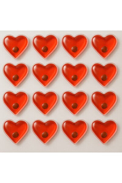 Kırmızı Kalp Jel Isıtıcı Cep Sobası 40 Adet
