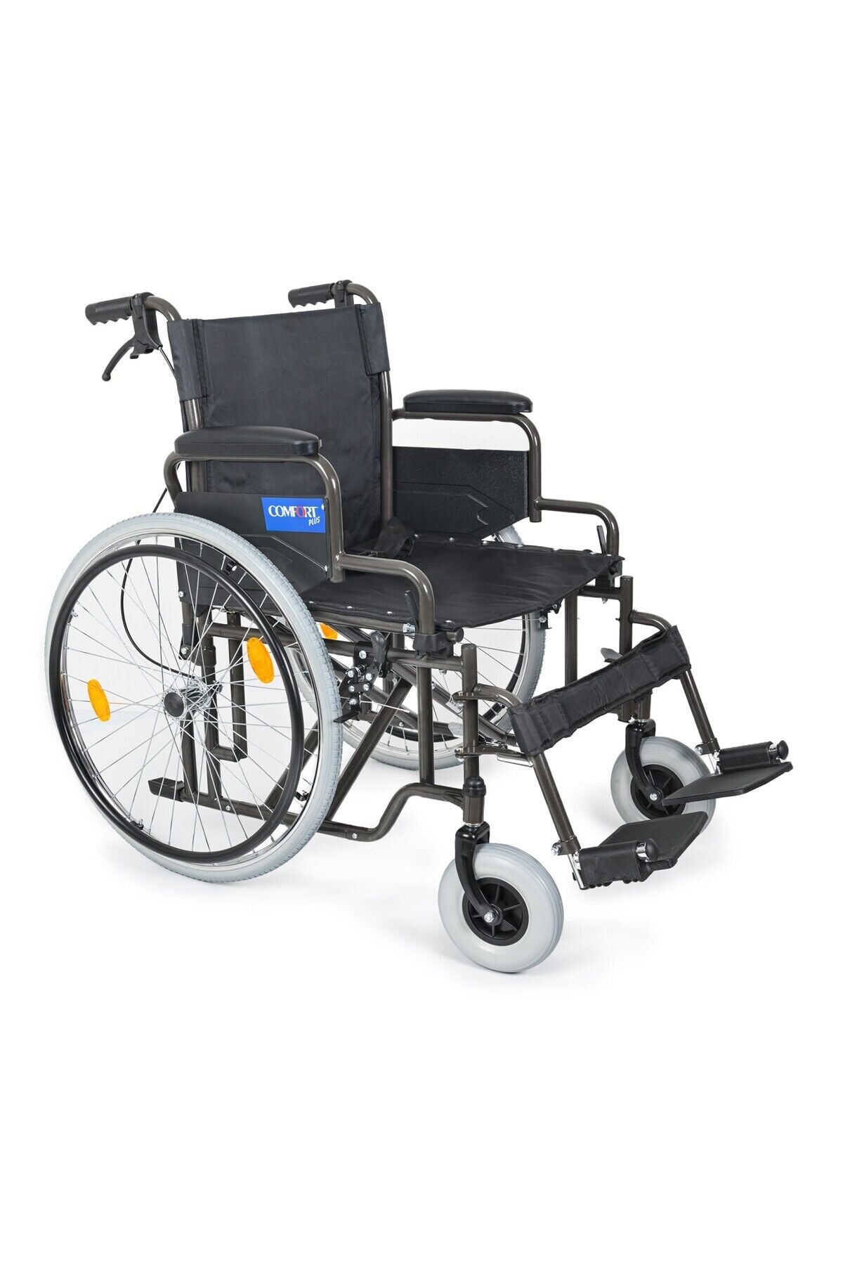 Tekerlekli Sandalye | 55 cm Geniş Oturum, Çift Makaslı Çelik Şase, DM-312