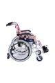 Pediatrik Tekerlekli Sandalye Pembe | Alüminyum Şase, Emniyet Kemerli KY980LQ-30