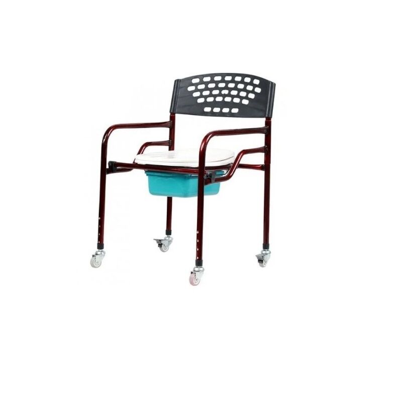 Katlanır Tekerlekli Klozet Yükseltici Tuvalet Sandalyesi