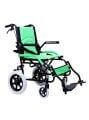 W 209 Refakatçi Frenli Katlanabilir Tekerlekli Sandalye Yeşil Renkli
