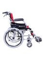 W 203 Refakatçi Katlanabilir Büyük Teker Frenli Tekerlekli Sandalye Kırmızı