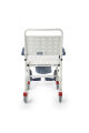Banyo Tuvalet Sandalyesi Lacivert|Soft Minderli,4 Frenli Teker,Paslanmaz Gövde DM-8088C