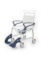 Banyo Tuvalet Sandalyesi Lacivert|Soft Minderli,4 Frenli Teker,Paslanmaz Gövde DM-8088C
