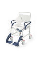Banyo Tuvalet Sandalyesi Lacivert|Soft Minderli,4 Frenli Teker,Paslanmaz Gövde DM-8088C