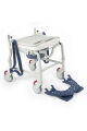 Banyo Tuvalet Sandalyesi Lacivert|Soft Minderli,4 Frenli Teker,Paslanmaz Gövde DM-8088C