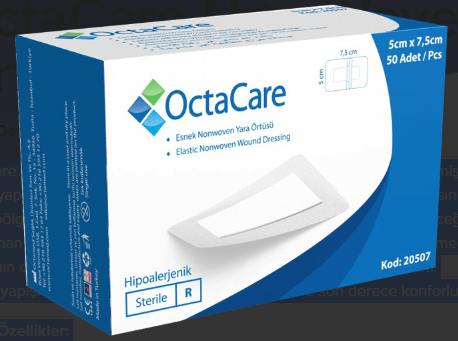 OctaCare Non-Woven Yara Örtüsü 5 cm x 7,5 cm 50 Adet