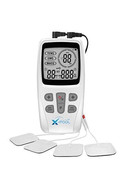 Portatif R-C4D Tens+EMS Masaj Cihazı, Ev ve Seyahat için Ideal